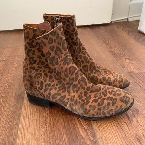 Topshop Leopard Print Booties